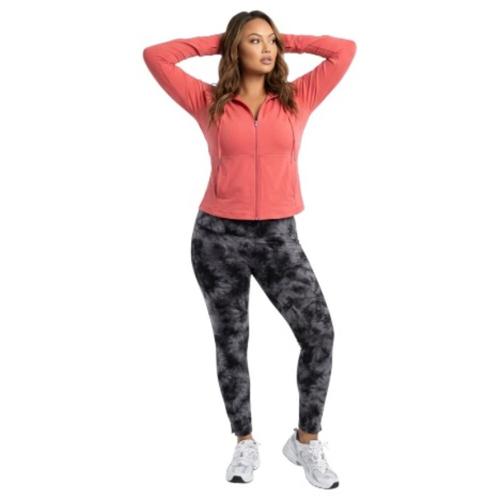 Rachel Zoe Lilac Grey Tie Dye High Rise Leggings - Picture 2 of 7